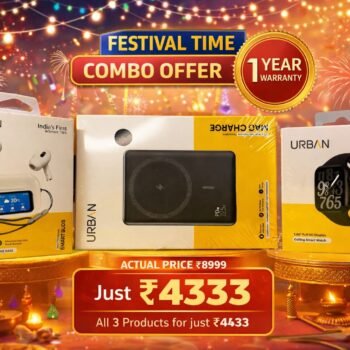 Smart Power Bank, Earbuds & Watch Combo